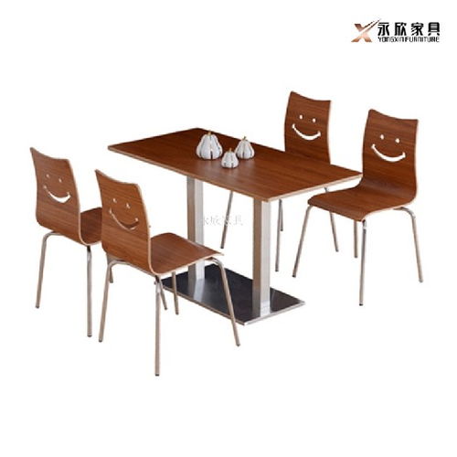 【永欣云钢木餐桌椅,安徽省钢木快餐桌椅造型美观】- 